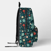 Farbenfrohe Retro Weihnachtsmuster Bedruckter Rucksack (Links)
