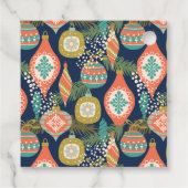 Farbenfrohe Retro Weihnachtswagen Geschenkanhänger (Rückseite)