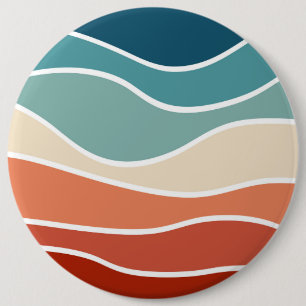 Farbenfrohe Retro-Wellen Button