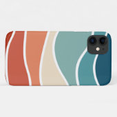 Farbenfrohe Retro-Wellen Case-Mate iPhone Hülle (Rückseite (Horizontal))