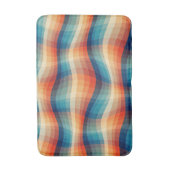 Farbenfrohe Retro-Wellen Vintage Badematte (Vorderseite Vertikal)