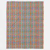 Farbenfrohe Retro-Wellen Vintage Fleecedecke (Vorderseite)