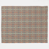 Farbenfrohe Retro-Wellen Vintage Fleecedecke (Vorderseite (Horizontal))