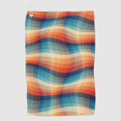 Farbenfrohe Retro-Wellen Vintage Golfhandtuch (Vorderseite)