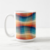 Farbenfrohe Retro-Wellen Vintage Kaffeetasse (Links)