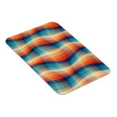 Farbenfrohe Retro-Wellen Vintage Magnet (Rechte Seite)