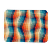 Farbenfrohe Retro-Wellen Vintage Magnet (Horizontal)