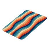 Farbenfrohe Retro-Wellen Vintage Magnet (Linke Seite)