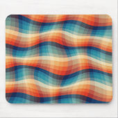 Farbenfrohe Retro-Wellen Vintage Mousepad (Vorne)