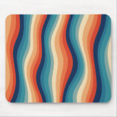 Farbenfrohe Retro-Wellen Vintage Mousepad (Vorne)
