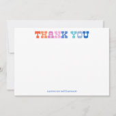 Farbenfrohe Retro-Western Typografie Personalisier Dankeskarte (Vorderseite)