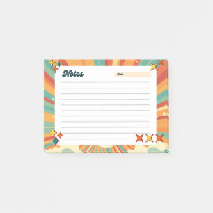 Farbenfrohe Retro-Wiedergabe nach dem IT-Test Post-it Klebezettel