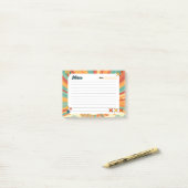 Farbenfrohe Retro-Wiedergabe nach dem IT-Test Post-it Klebezettel (Auf Schreibtisch)