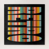 Farbenfrohe Retro Word Streifen Puzzle (Horizontal)