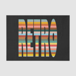 Farbenfrohe Retro Word Streifen Seidenpapier