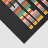 Farbenfrohe Retro Word Streifen Seidenpapier (Ausschnitt)