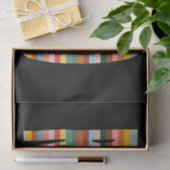 Farbenfrohe Retro Word Streifen Seidenpapier (Geschenk)