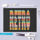 Farbenfrohe Retro Word Streifen Seidenpapier (Handwerk)