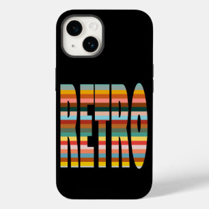Farbenfrohe Retro-Wortstreifen Case-Mate iPhone 14 Hülle