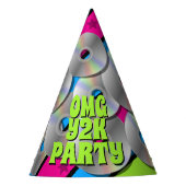 Farbenfrohe Retro Y2K Music CDs Pop Art Party Hat Partyhütchen (Vorderseite)