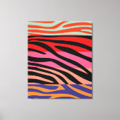 Farbenfrohe Retro Zebra Streifen Muster 8 Leinwanddruck (Vorderseite)