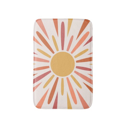 Farbenfrohe Retrodesign Badematte (Vorderseite Vertikal)