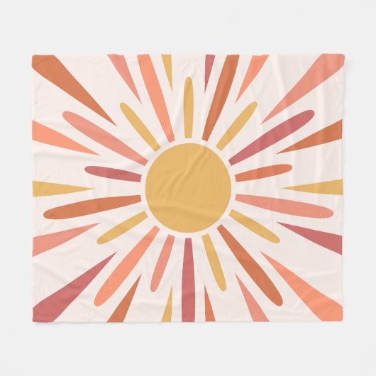 Farbenfrohe Retrodesign Fleecedecke (Vorderseite (Horizontal))