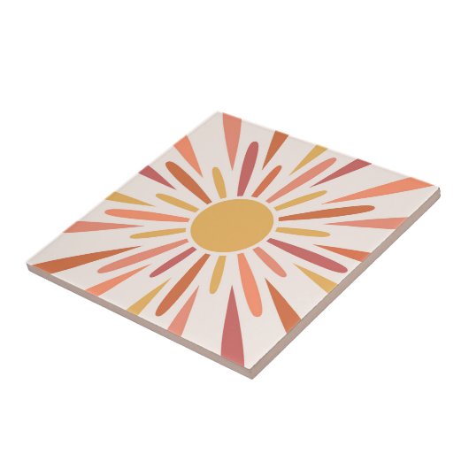 Farbenfrohe Retrodesign Fliese (Seite)