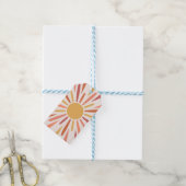 Farbenfrohe Retrodesign Geschenkanhänger (Mit Garn)