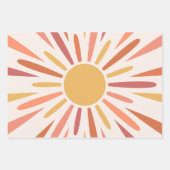 Farbenfrohe Retrodesign Geschenkpapier Set (Vorderseite 2)