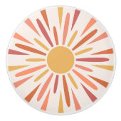 Farbenfrohe Retrodesign Keramikknauf (Vorderseite)