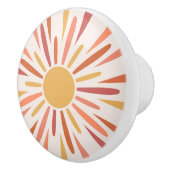 Farbenfrohe Retrodesign Keramikknauf (Rechts)