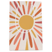 Farbenfrohe Retrodesign Mittlere Geschenktüte (Vorderseite)