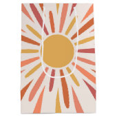 Farbenfrohe Retrodesign Mittlere Geschenktüte (Rückseite)