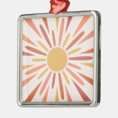 Farbenfrohe Retrodesign Ornament Aus Metall (Links)
