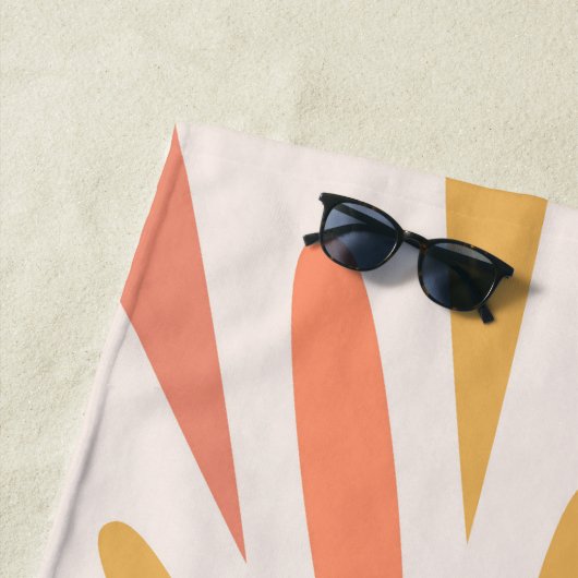 Farbenfrohe Retrodesign Strandtuch (Beispiel)