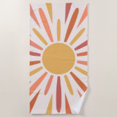 Farbenfrohe Retrodesign Strandtuch (Vorderseite)