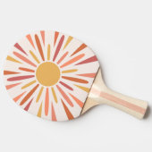 Farbenfrohe Retrodesign Tischtennis Schläger (Seitenansicht)