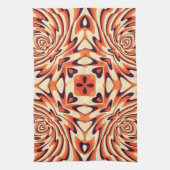 Farbenfrohe Retrofloral Nahtloses Muster Geschirrtuch (Vertikal)