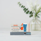 Farbenfrohe Retroreinigung Visitenkarte (Stehend Vorderseite)