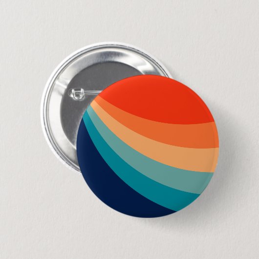 Farbenfrohe Retrosonnen Button (Vorne & Hinten)