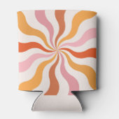 Farbenfrohe Retrosonnen Dosenkühler (Rückseite)