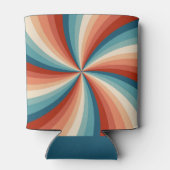 Farbenfrohe Retrosonnen Dosenkühler (Rückseite)