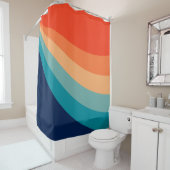 Farbenfrohe Retrosonnen Duschvorhang (Beispiel)
