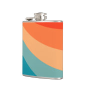 Farbenfrohe Retrosonnen Flachmann (Links)