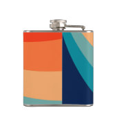 Farbenfrohe Retrosonnen Flachmann (Rückseite)