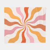 Farbenfrohe Retrosonnen Fleecedecke (Vorderseite (Horizontal))