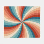 Farbenfrohe Retrosonnen Fleecedecke (Vorderseite (Horizontal))