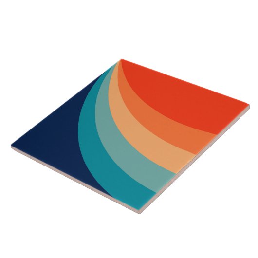 Farbenfrohe Retrosonnen Fliese (Seite)