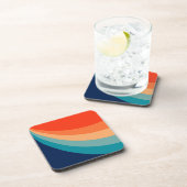 Farbenfrohe Retrosonnen Getränkeuntersetzer (Rechte Seite)